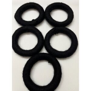 5 Mata Ortiz Pottery Olla Rings Hand Made Mexican Clay Black Yarn Display 3 Inch